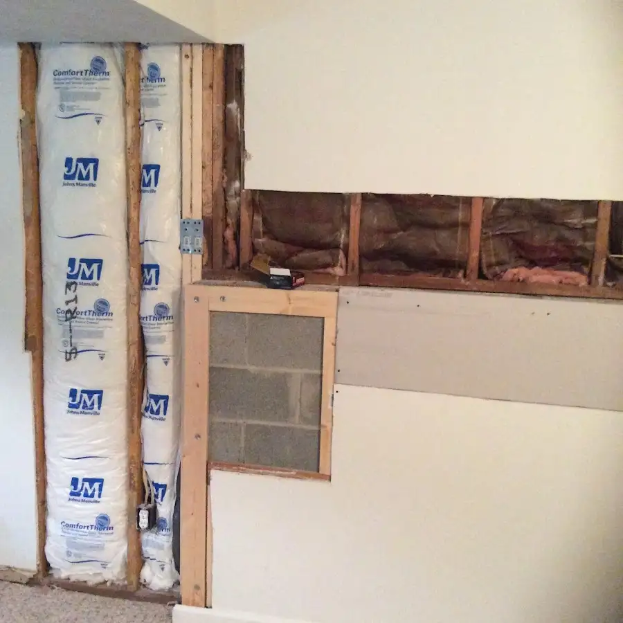 Wall insulation replacement during Contents Cleaning & Restoration in Ramapo